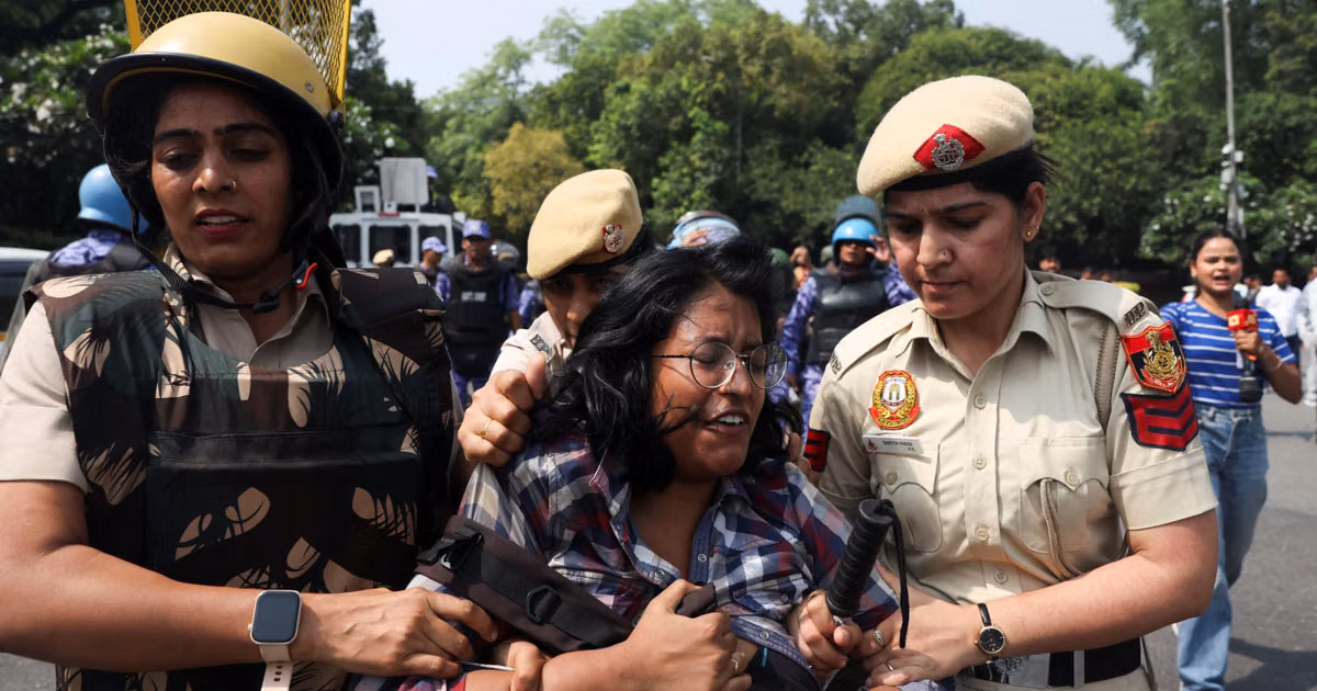 À Delhi, 27 000 policiers déployés pour empêcher une manifestation contre les listes électorales