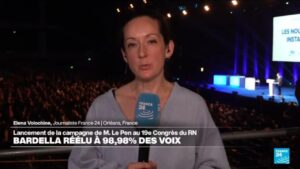 Au congrès d’Orléans, Bardella réélu à la tête du RN, Le Pen prépare la présidentielle