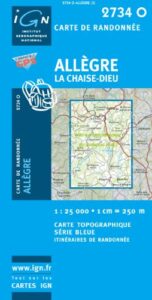 Une carte IGN d’Allègre et de La Chaise-Dieu datant de 2007 est référencée dès 7,48 €