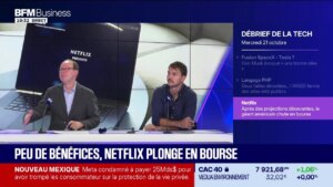 Netflix enregistre une chute de bénéfices, provoquant un plongeon de son action en bourse