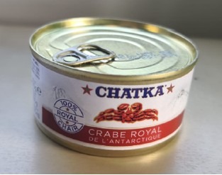 Rappel : le crabe royal de l’Antarctique 100 % chair 170 g CHATKA