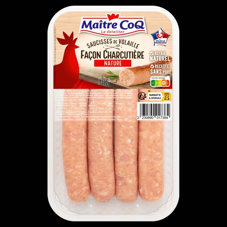 Rappel de saucisses de volaille Maître Coq : nature, herbes et merguez