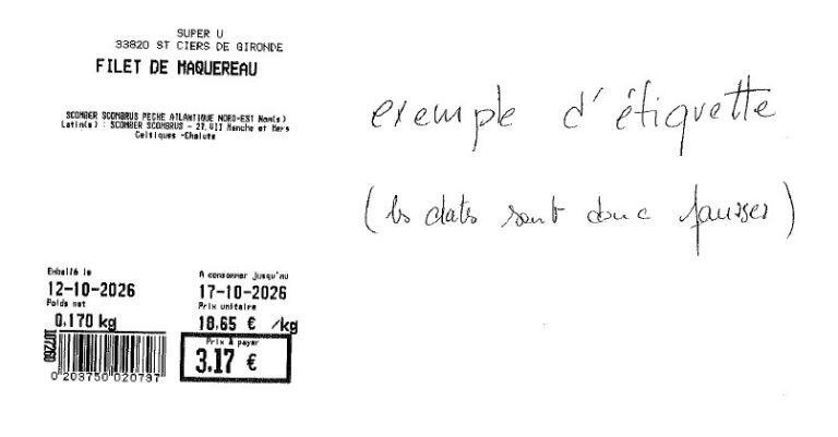 Rappel de filets de maquereau frais emballés : histamine supérieure à 200 mg
