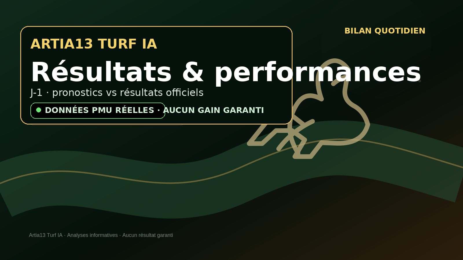 Résultats et performances Artia13 Turf IA — 6 October 2026